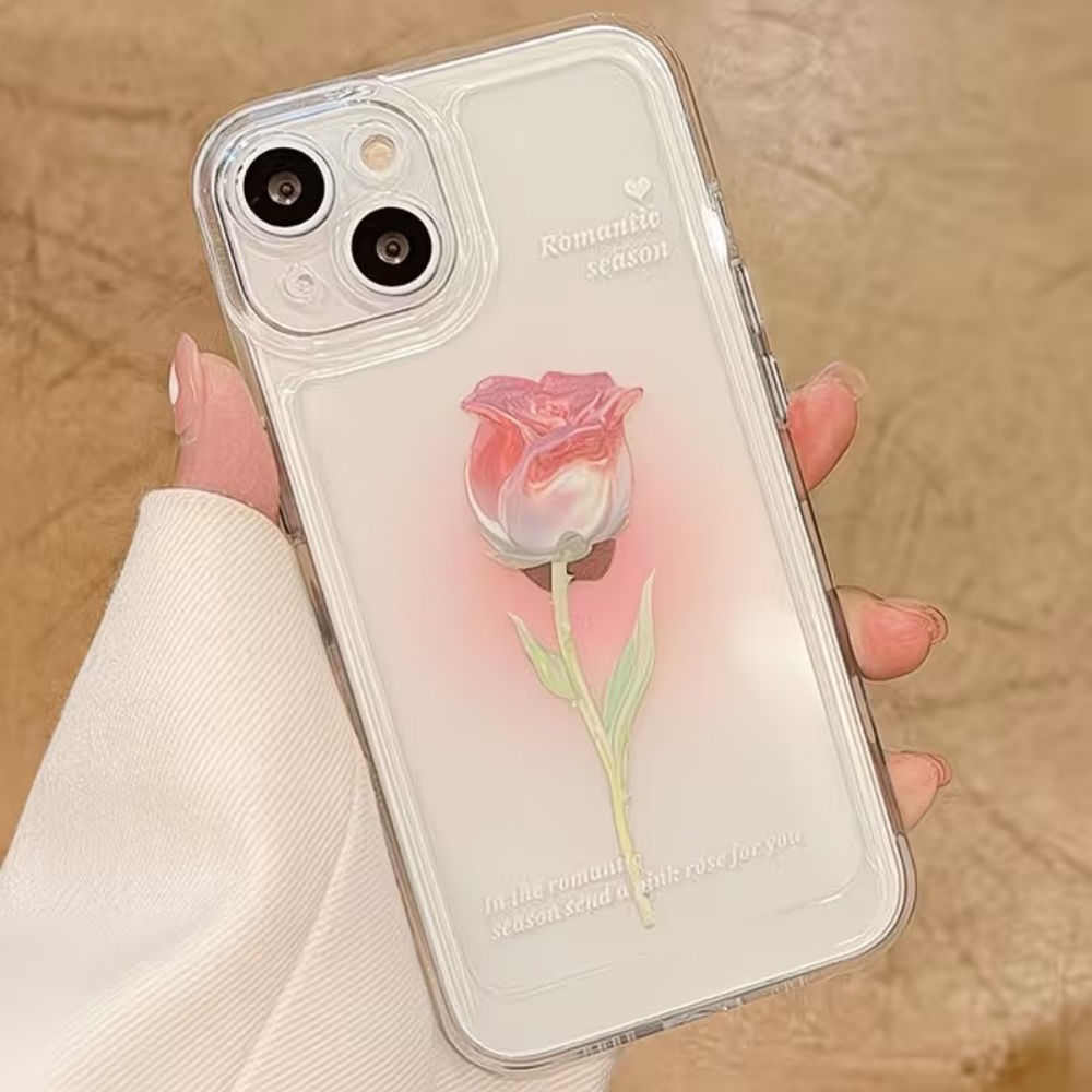 Phone Cases Aesthetic - Capa de Telefone Transparente com Estampa