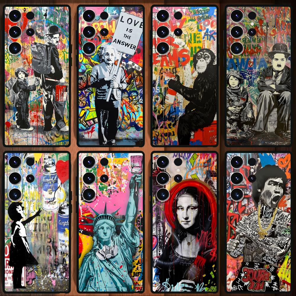 Phone Cases Galaxy S25 - Banksy graffiti arte caso de telefone