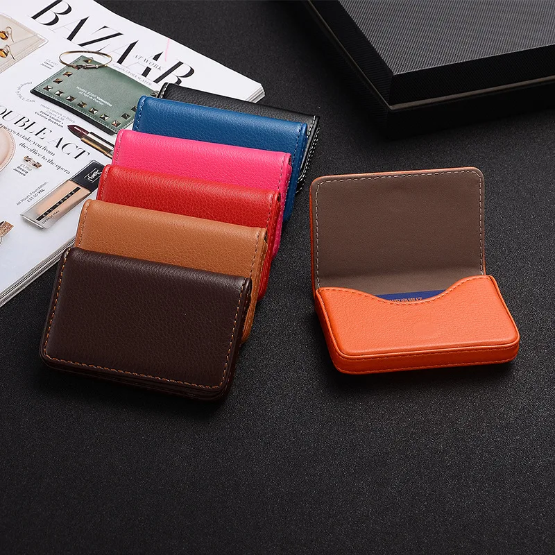 Card Holder Slim Case - Porta-Cartões de Visita em Couro PU