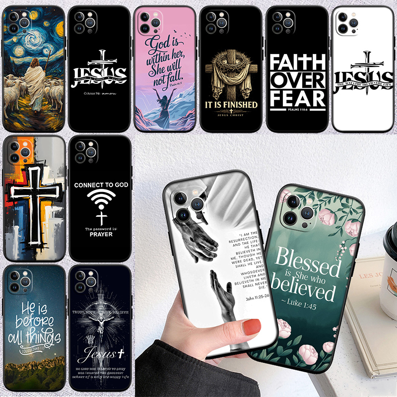 Phone Cases Jesus - Capa com Versículo Bíblico de Jesus