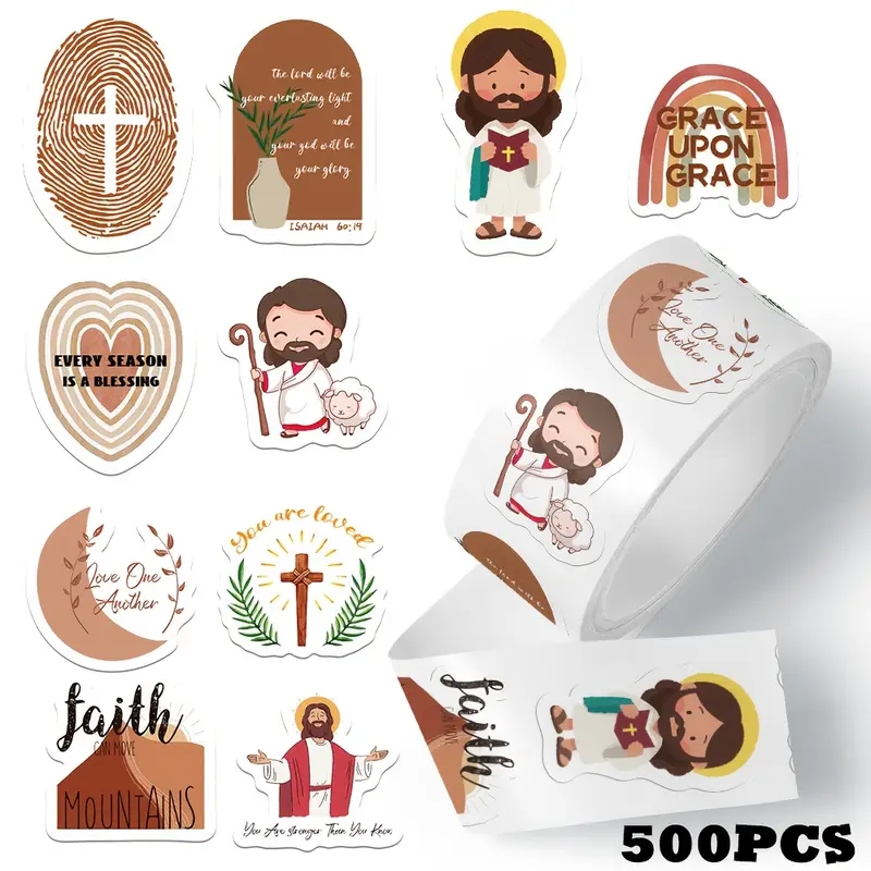 Phone Cases Jesus - 500 Adesivos de Jesus por Rolo: