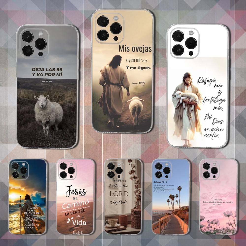 Phone Cases Jesus - Capa de Silicone Antichoque Cristã com