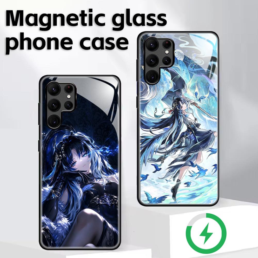 Phone Cases Galaxy S25 - Capa Magnética de Vidro Wuthering Waves
