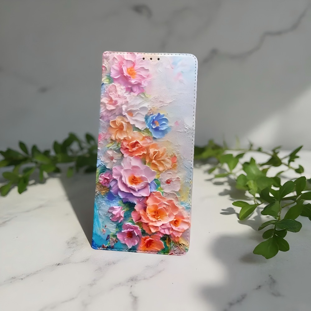 Phone Cases Galaxy S25 - Capa Carteira Magnética de Couro Pintada