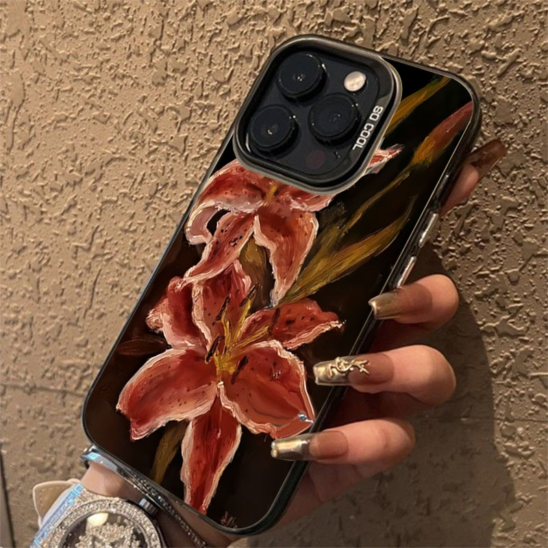 Phone Cases Drop Proof - Pintura a óleo flor de lírio