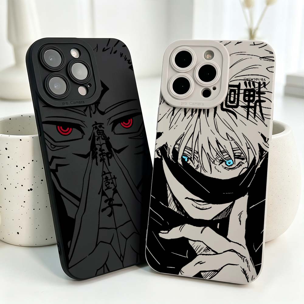 Phone Cases Iphone 17 Pro Max - Capa de Silicone Macia Anime Jujutsu