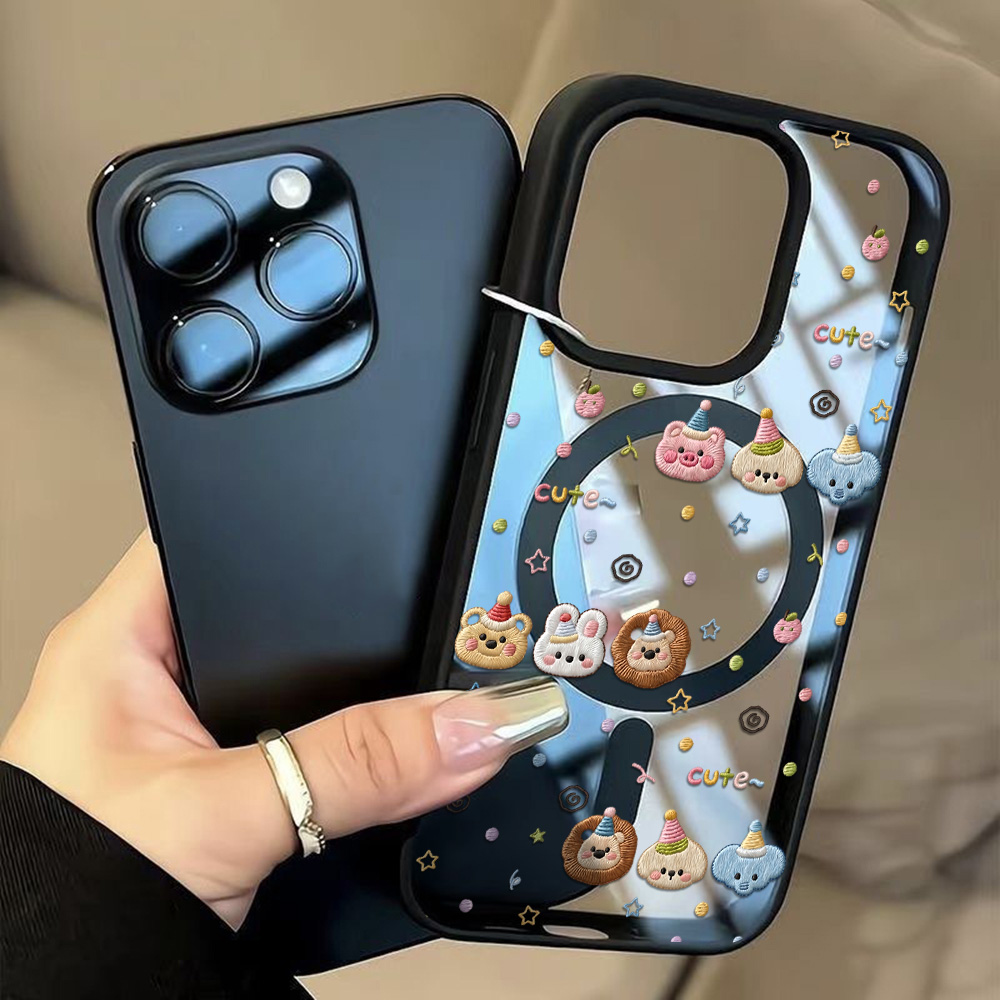 Phone Cases Aesthetic - Capa Transparente Estética de Desenho Animado