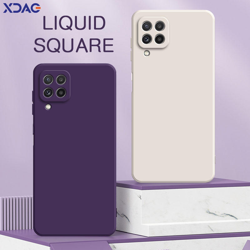 Phone Cases Burga - Capa traseira quadrada de silicone líquido