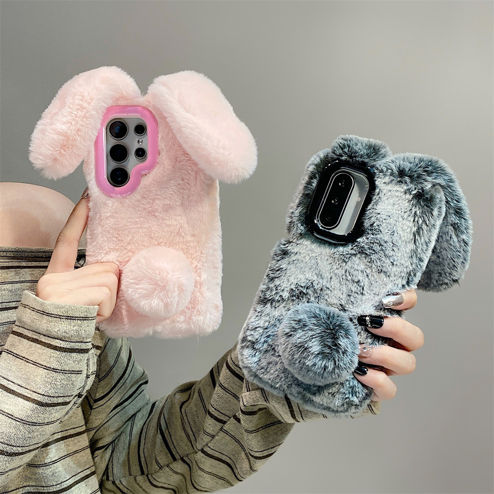 Phone Cases Galaxy S25 - Bonito orelhas de coelho fofo suporte