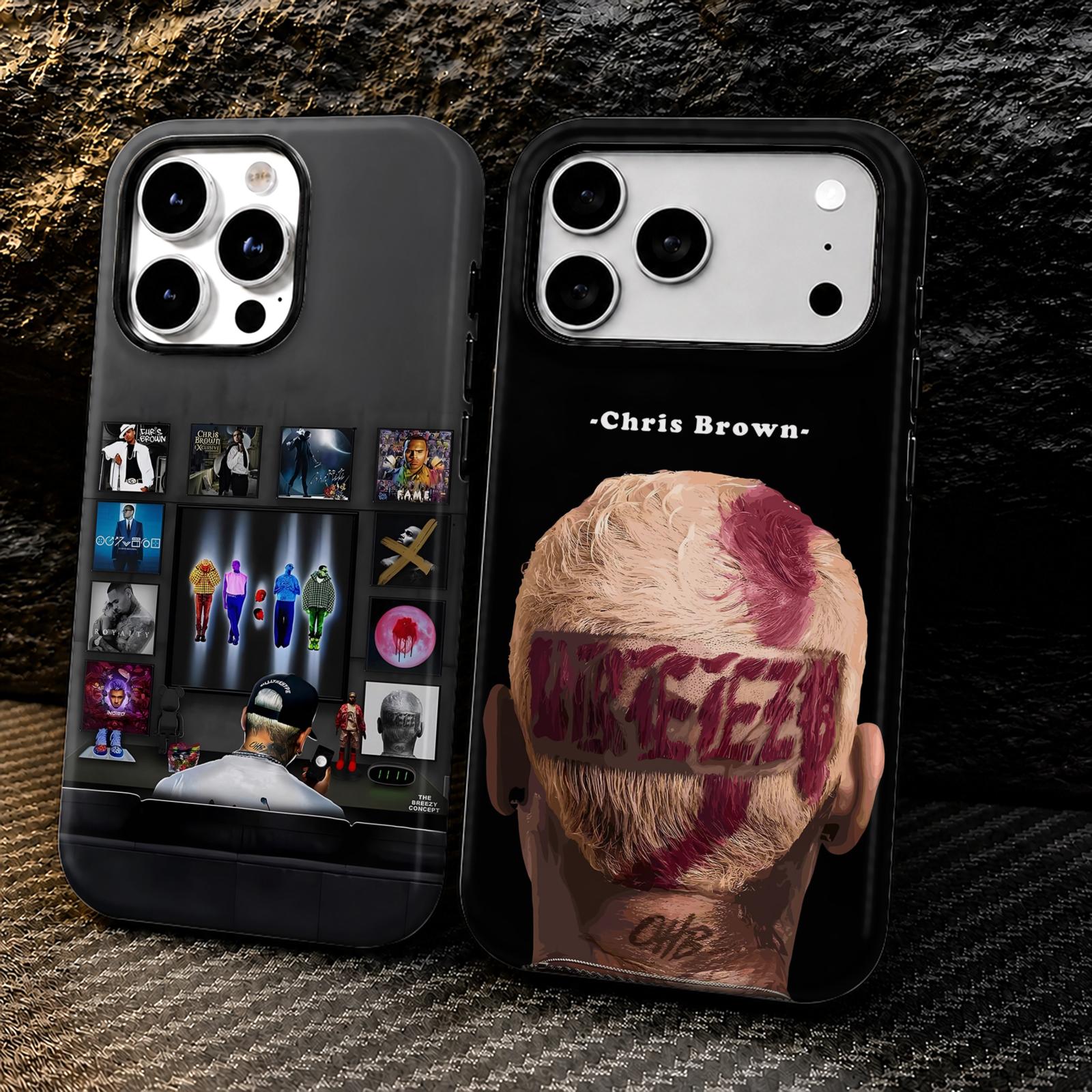 Phone Cases Iphone 17 Pro Max - Capa de Celular Rap C-Chris B-Brown
