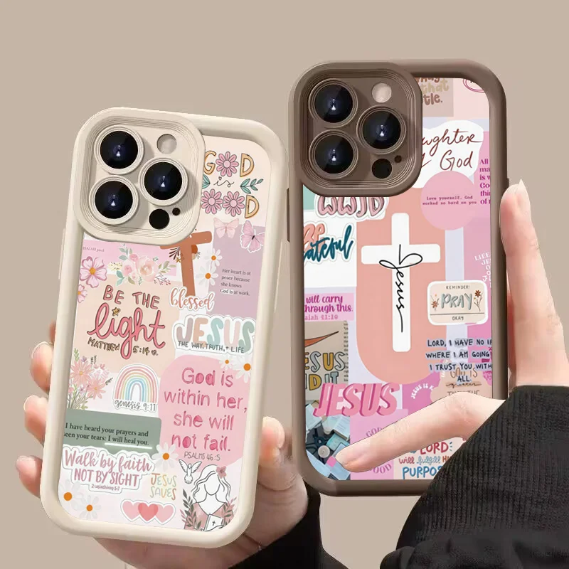 Llogan com cruz rosa gráfico c - Phone Cases Jesus avaliação e preço