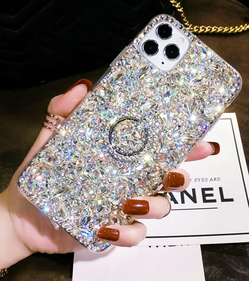 Moda de luxo strass cor glitte - Phone Cases Burga avaliação e preço