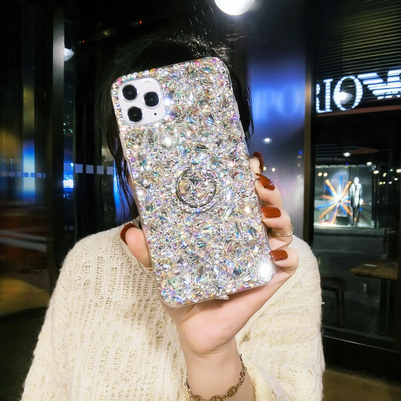 Moda de luxo strass cor glitte - Phone Cases Burga avaliação e preço