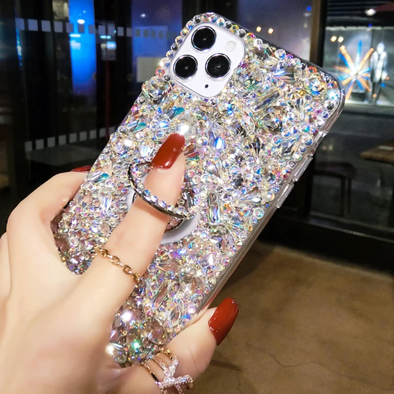 Moda de luxo strass cor glitte - Phone Cases Burga avaliação e preço
