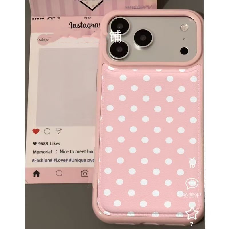 Capa de Couro Rosa com Bolinha - Phone Cases Pink avaliação e preço