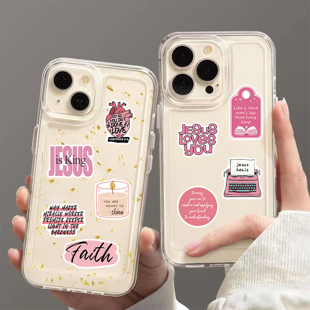 50/100 pçs rosa bíblia jesus g - Phone Cases Jesus avaliação e preço