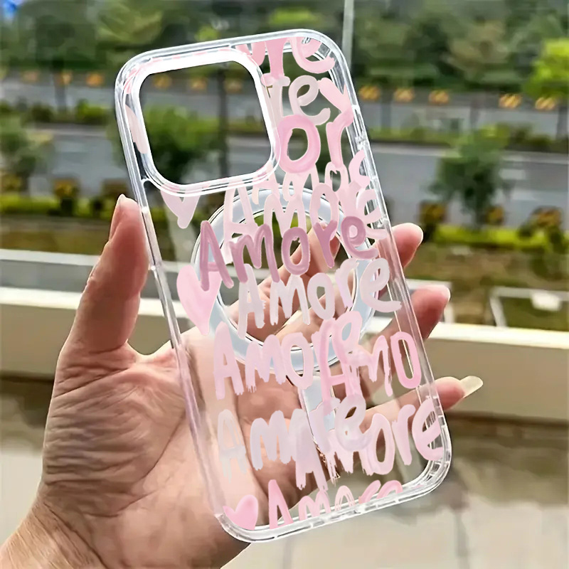 Amore-amor romântico rosa letr - Phone Cases Pink avaliação e preço