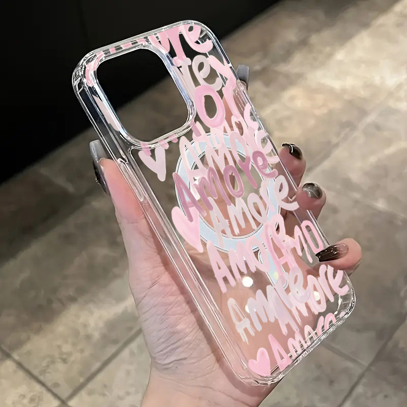 Amore-amor romântico rosa letr - Phone Cases Pink avaliação e preço
