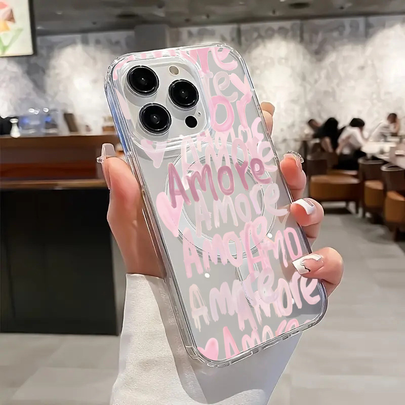 Amore-amor romântico rosa letr - Phone Cases Pink avaliação e preço