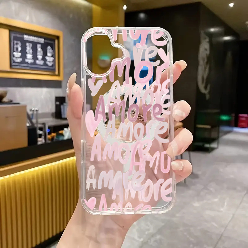 Amore-amor romântico rosa letr - Phone Cases Pink avaliação e preço