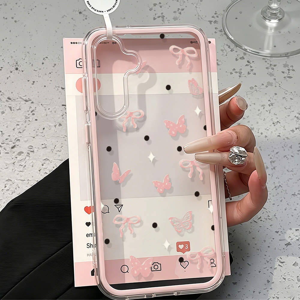 Capa de Telefone Rosa Fofa com - Phone Cases Pink avaliação e preço