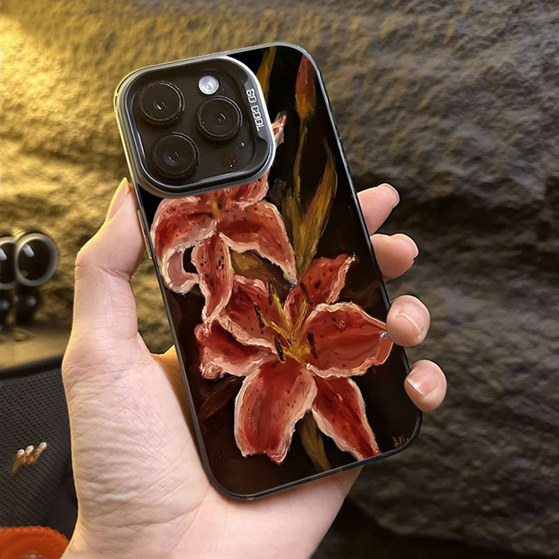 Pintura a óleo flor de lírio p - Phone Cases Drop Proof avaliação e preço
