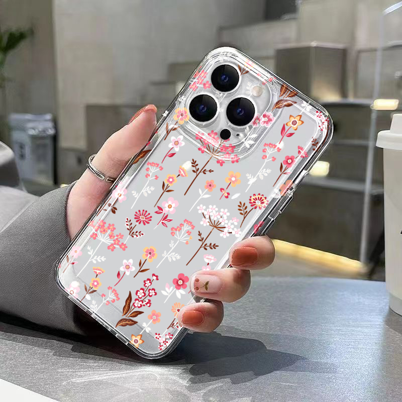 Capa Transparente Floral Branc - Phone Cases Pink avaliação e preço