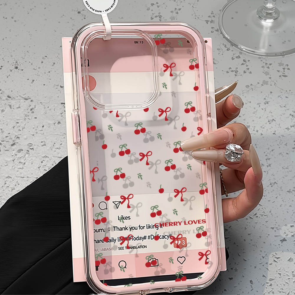 Capa Transparente Rosa com Laç - Phone Cases Pink avaliação e preço