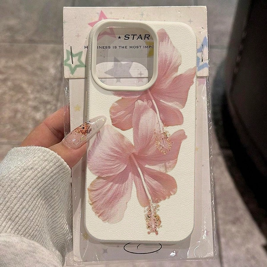 Rosa hibisco elegante alta est - Phone Cases Aesthetic avaliação e preço