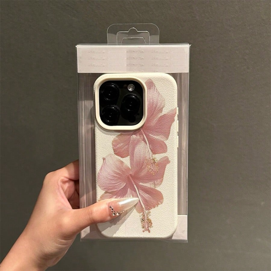 Rosa hibisco elegante alta est - Phone Cases Aesthetic avaliação e preço