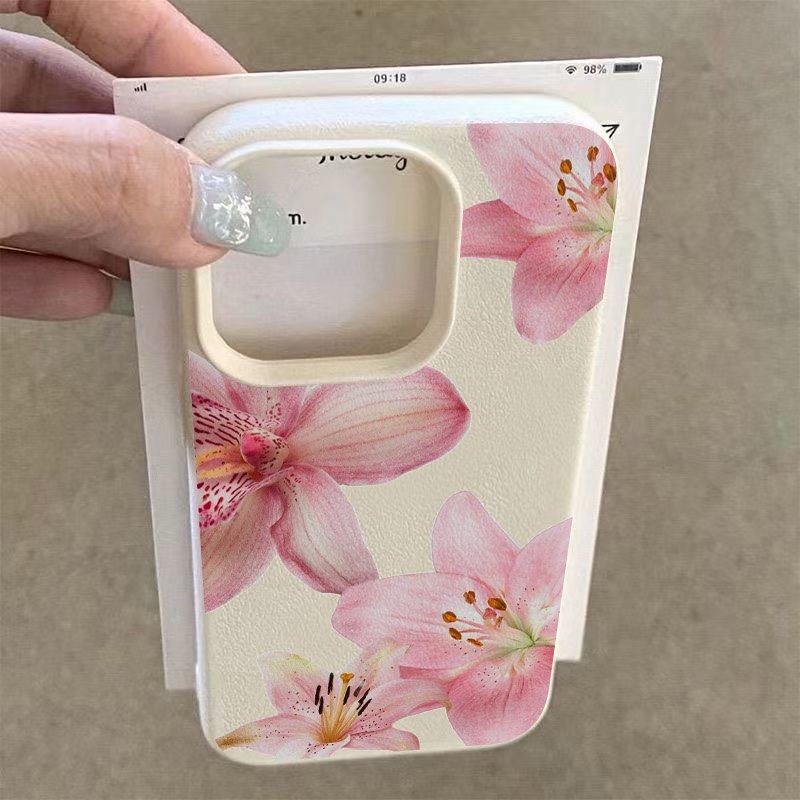 Rosa lírio lichia textura caso - Phone Cases Pink avaliação e preço